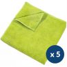 Lavettes tissées microfibre Verte 40x40 cm Delcourt - lot de 5