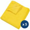 Lavettes Jaune tissées microfibre Delcourt - lot de 5