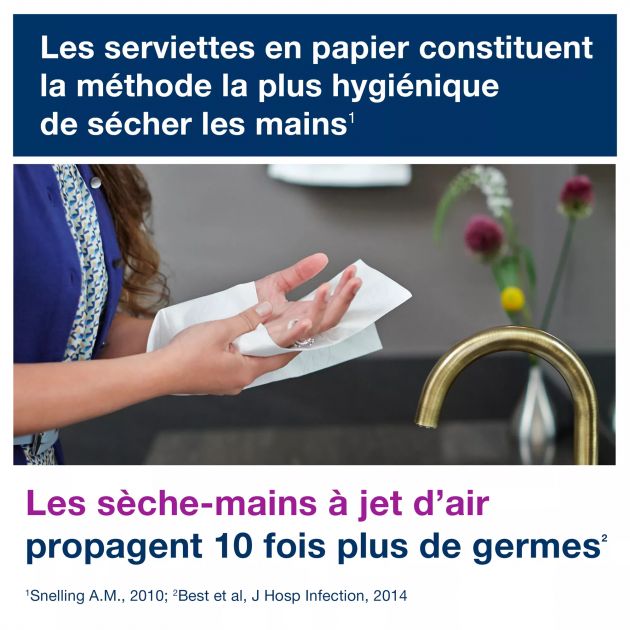 Essuie mains papier Tork Xpress H2 advanced pliage Z 