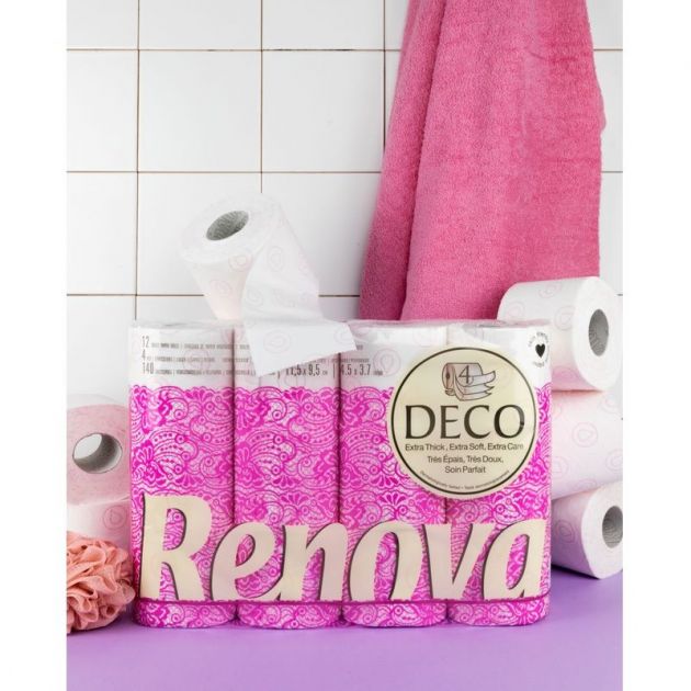 Papier toilette en rouleaux RENOVA 4 plis par 60 