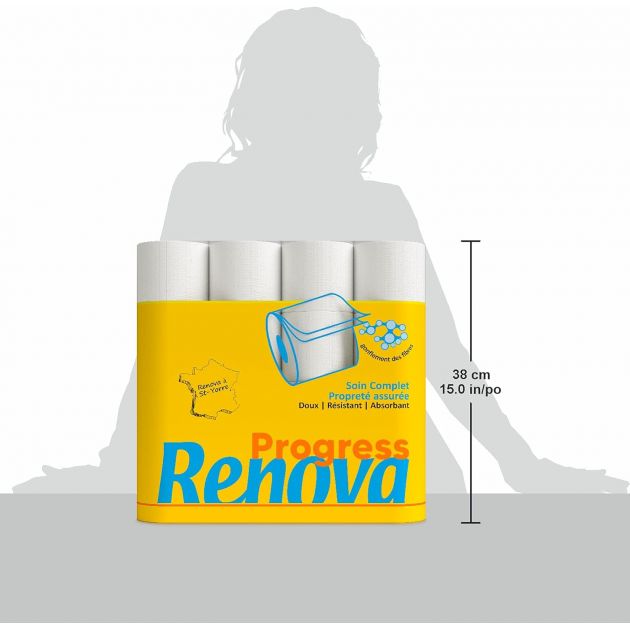Renova Papier Toilette Progress 2 plis blanc