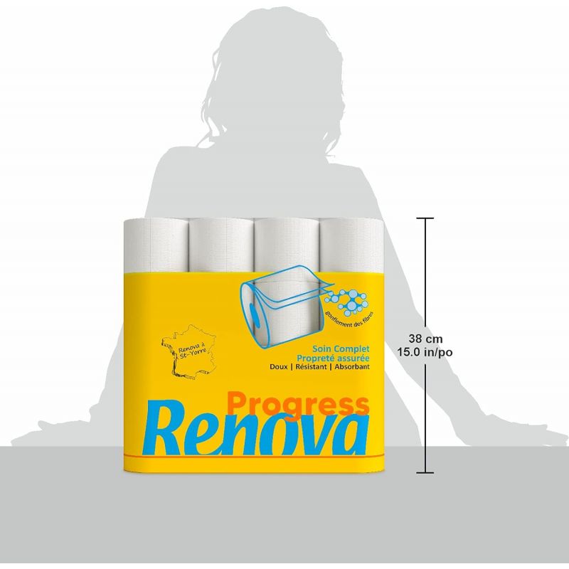 Renova Papier Toilette Progress 2 plis blanc