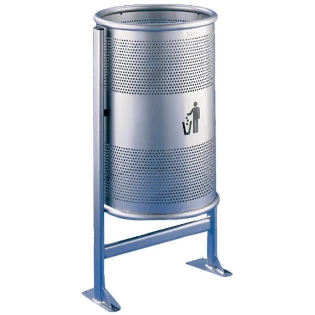 Poubelle design sur pied, ronde de 60L
