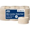 Papier toilette mini jumbo Tork T2 naturel 2 plis Advanced 12 x 170 m