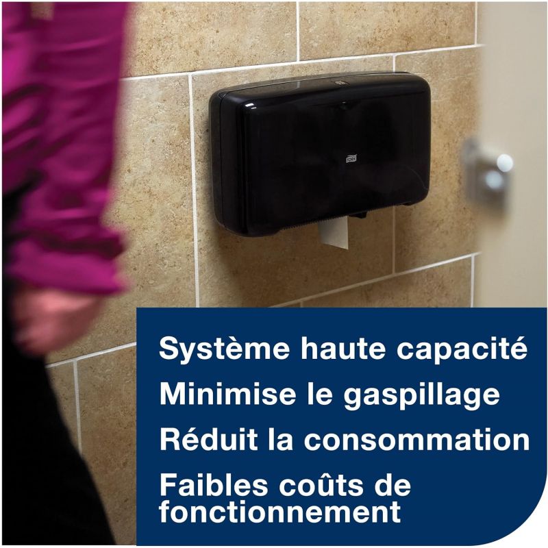 Papier toilette mini jumbo Tork T2 naturel 2 plis Advanced 12 x 170 m