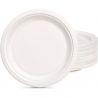 Assiette en carton biodégradable 17 cm blanche - lot de 50
