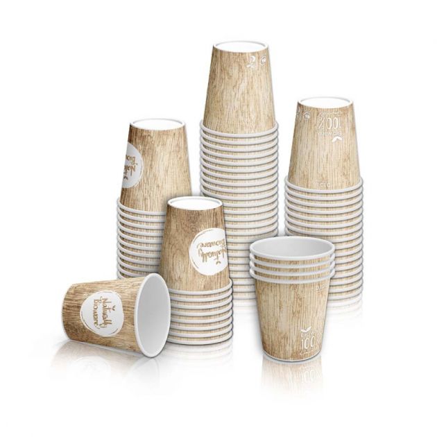 Gobelet Bioware jetable carton 10 cl x80 Gobelet Bioware jetable carton 10 cl x80
