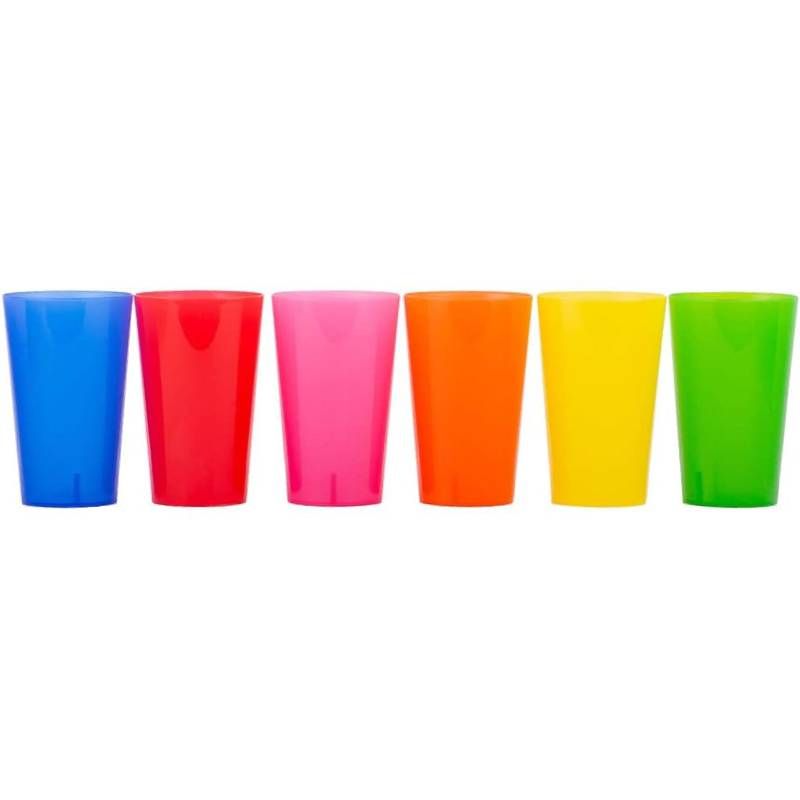 Gobelet plastique coloré réutilisable 33 cl x6 Gobelet plastique coloré réutilisable 33 cl x6