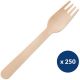 Fourchette biodégradable en bois naturel 16,5 cm - lot de 250