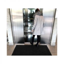 Tapis d'entrée sur mesure absorbant gris anthracite M4