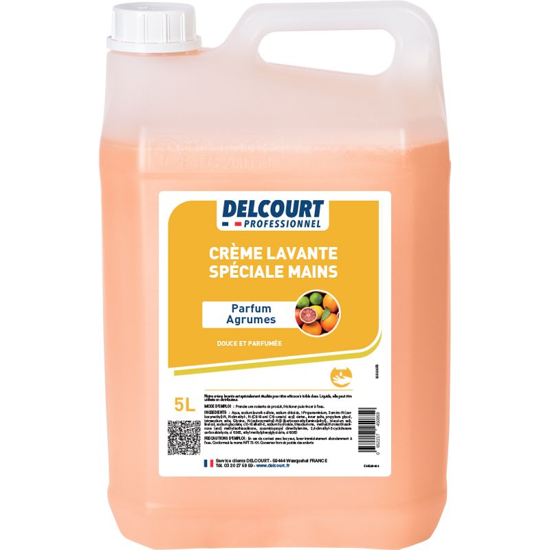 Crème lavante pour les mains parfumée -bidon 5 L Delcourt