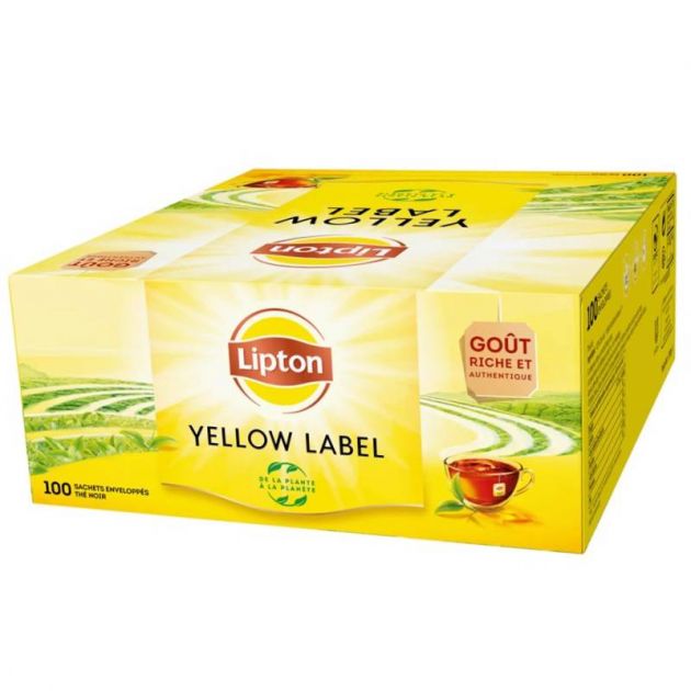 Boite de 100 Sachets thé "lipton" nature Boite de 100 Sachets thé "lipton" nature