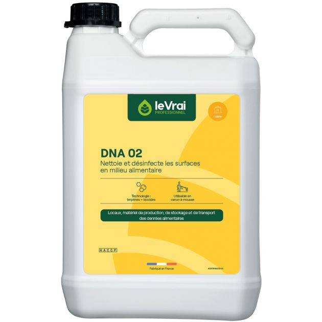 Nettoyant désinfectant alimentaire DNA 02 le Vrai Professionnel 5L