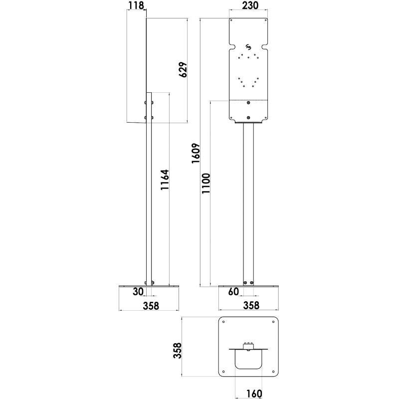 Station de désinfection automatique des mains Saphyr blanc 1L JVD