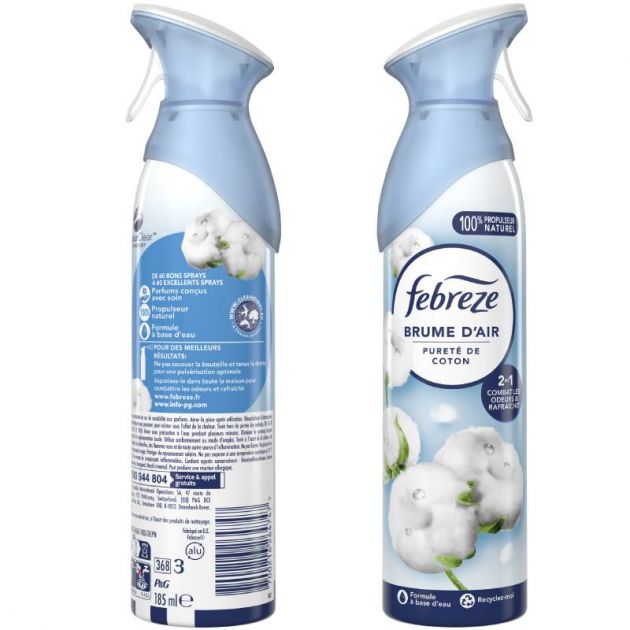Désodorisant Febreze 185ml pureté de coton Désodorisant Febreze 185ml pureté de coton