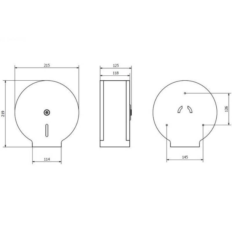 Distributeur papier toilette inox mini jumbo Distributeur papier toilette inox mini jumbo