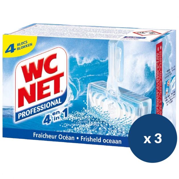 Blocs WC NET4 en 1 parfum océan - boîte de 12