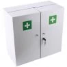 Armoire à pharmacie en acier blanc pour nécessaire d'urgence -2 portes 12 étagères