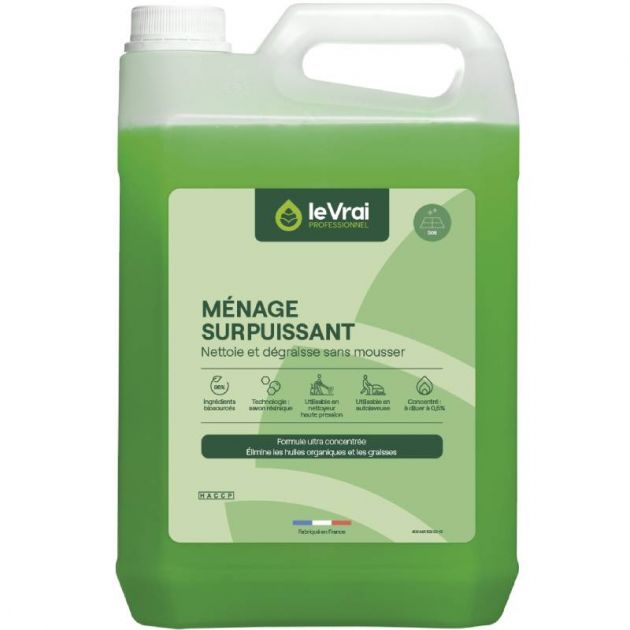 Détergent odorisant concentré Ménage Surpuissant Le Vrai 5L Détergent odorisant concentré Ménage Surpuissant Le Vrai 5L