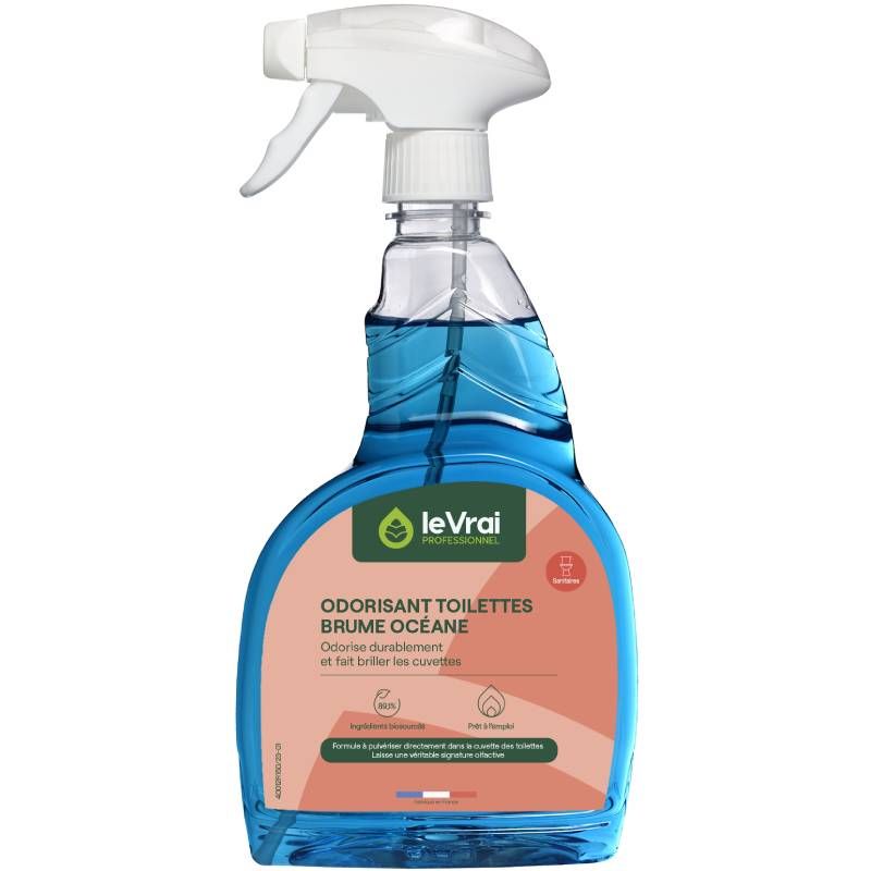 Spray odorisant toilettes 750 ml Le Vrai brume océane Spray odorisant toilettes 750 ml Le Vrai brume océane