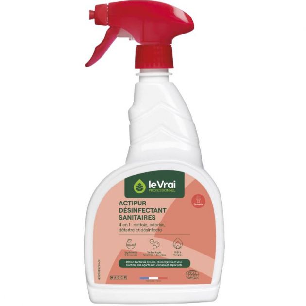 Détartrant désinfectant sanitaires Actipur le Vrai Professionnel 750 ml