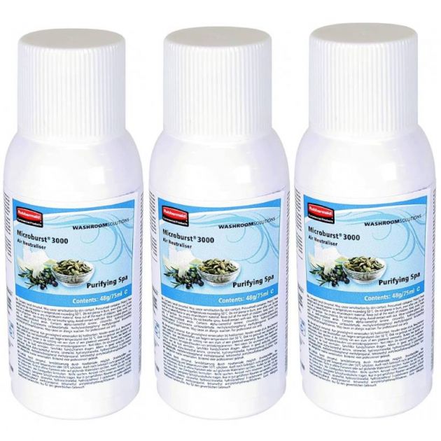Recharge parfum 75 ml pour diffuseur Microburst 3000 LCD - lot de 3 purifying spa Recharge parfum 75 ml pour diffuseur Microburst 3000 LCD - lot de 3 purifying spa