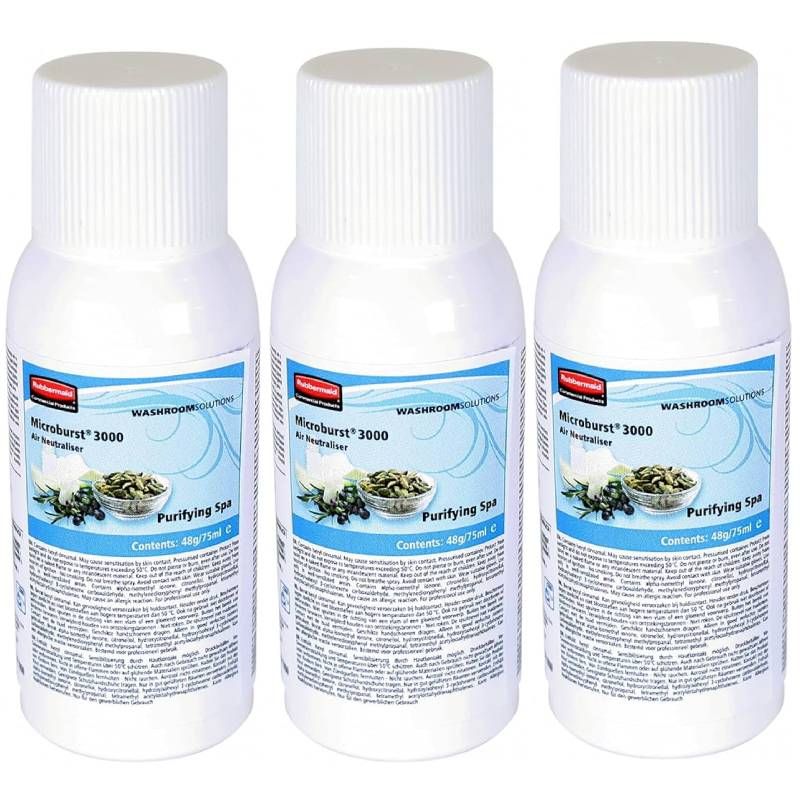 Recharge parfum 75 ml pour diffuseur Microburst 3000 LCD - lot de 3 purifying spa Recharge parfum 75 ml pour diffuseur Microburst 3000 LCD - lot de 3 purifying spa