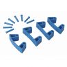 CLIPS CAOUTCHOUC (PAR 20) POUR SUPPORTS 1017 ET 1018 BLEU