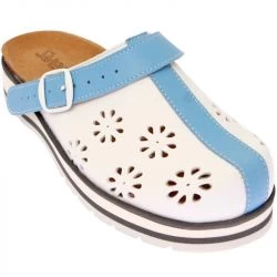 Sabot de travail femme cuir imperméable bicolore