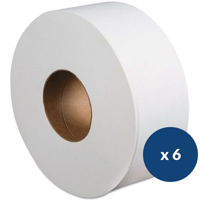 6 rouleau de Papier toilette maxi jumbo blanc Delcourt