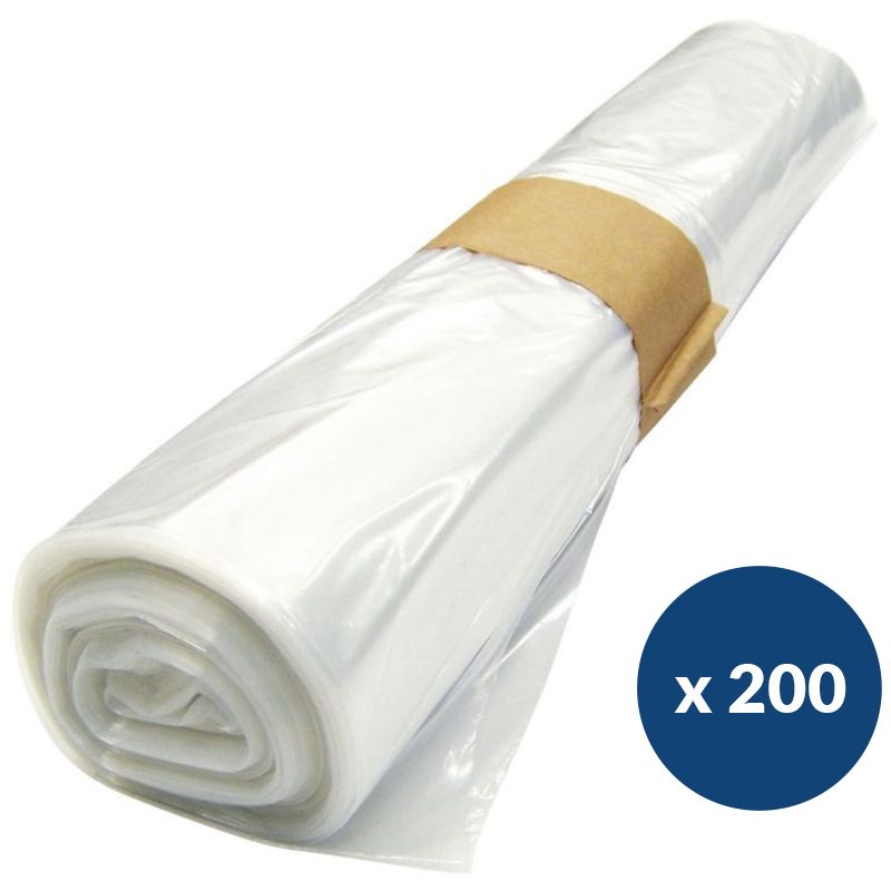 Sac poubelle transparent 130L - Lot de 200  Sac poubelle transparent 130L - Lot de 200