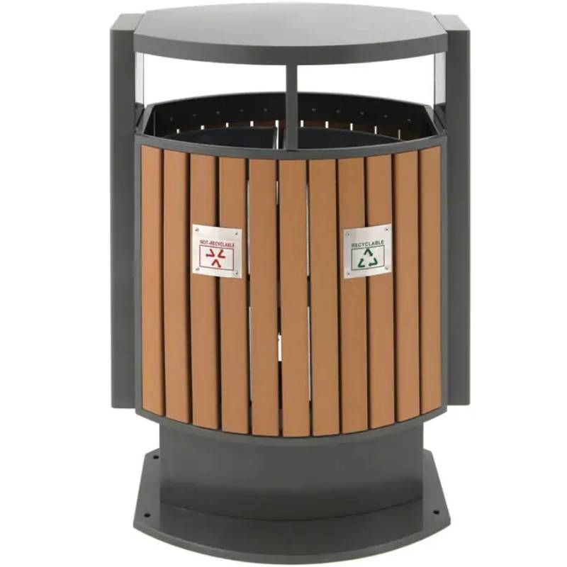 Poubelle de tri sélectif extérieure 78 L double seaux Poubelle de tri sélectif extérieure 78 L double seaux