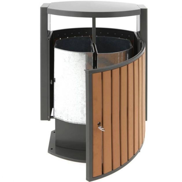 Poubelle de tri sélectif extérieure 78 L double seaux Poubelle de tri sélectif extérieure 78 L double seaux