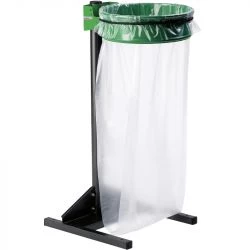 Support sac poubelle sans couvercle avec poteau sur socle Rossignol