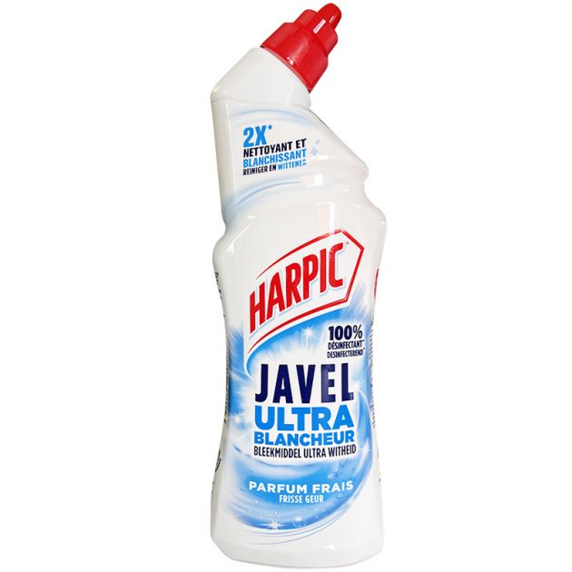 Gel Javel désinfectant WC 750 ml Harpic - lot de 4 flacons