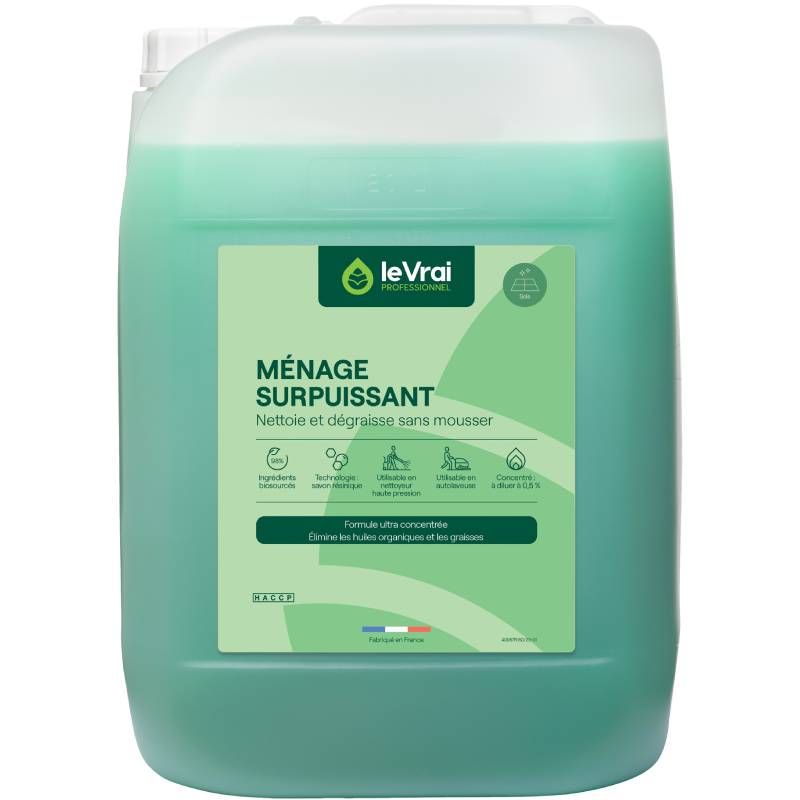 Détergent odorisant concentré Ménage Surpuissant Le Vrai 20L Détergent odorisant concentré Ménage Surpuissant Le Vrai 20L