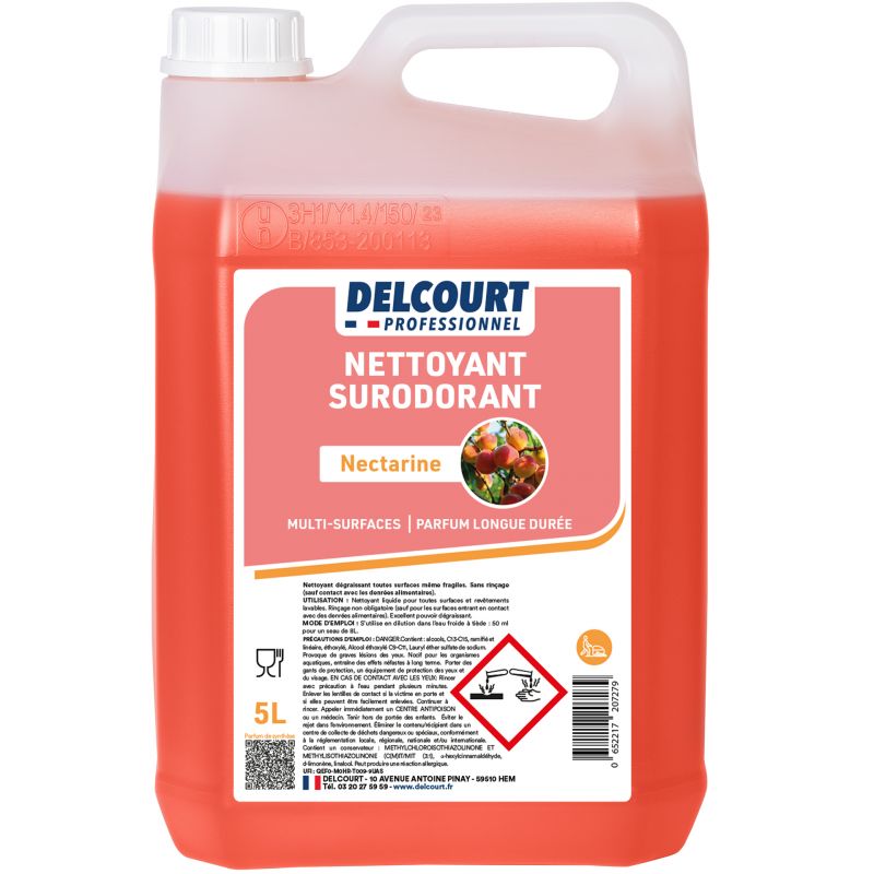 Détergent surodorant 5 L Delcourt nectarine Détergent surodorant 5 L Delcourt nectarine