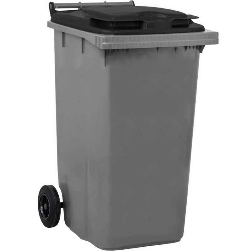 Conteneur poubelle 240 litres 2 roues gris Conteneur poubelle 240 litres 2 roues gris