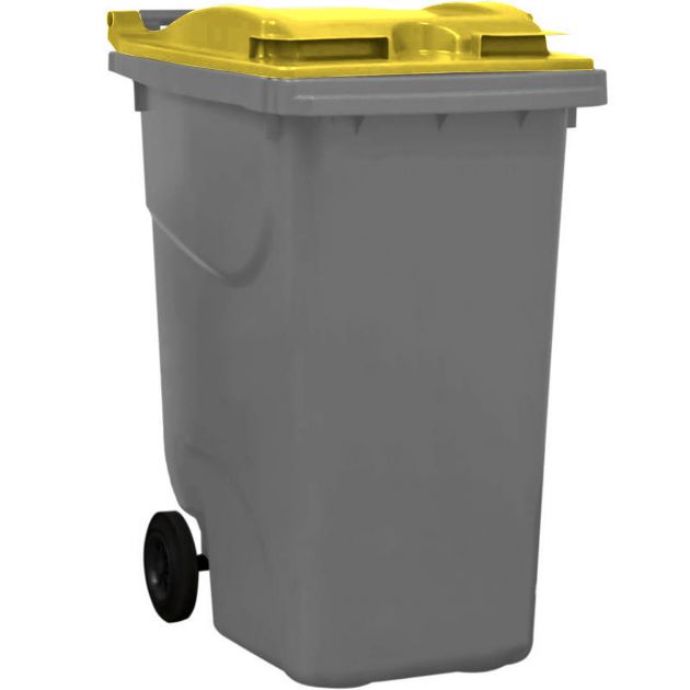 Conteneur poubelle 360 litres 2 roues jaune