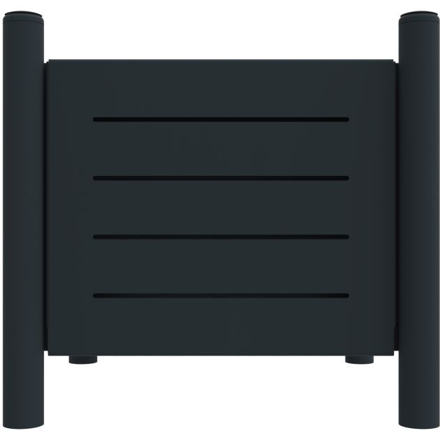 Jardinière mobilier urbain avec bac en métal 75L Vibrato