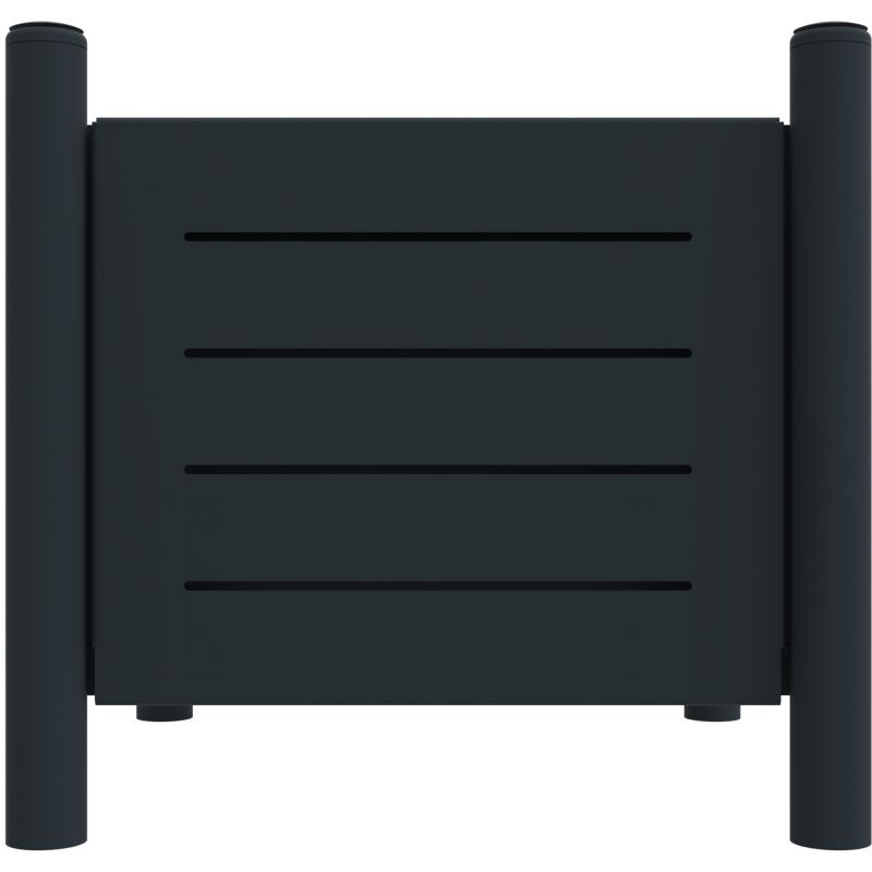 Jardinière mobilier urbain avec bac en métal 75L Vibrato