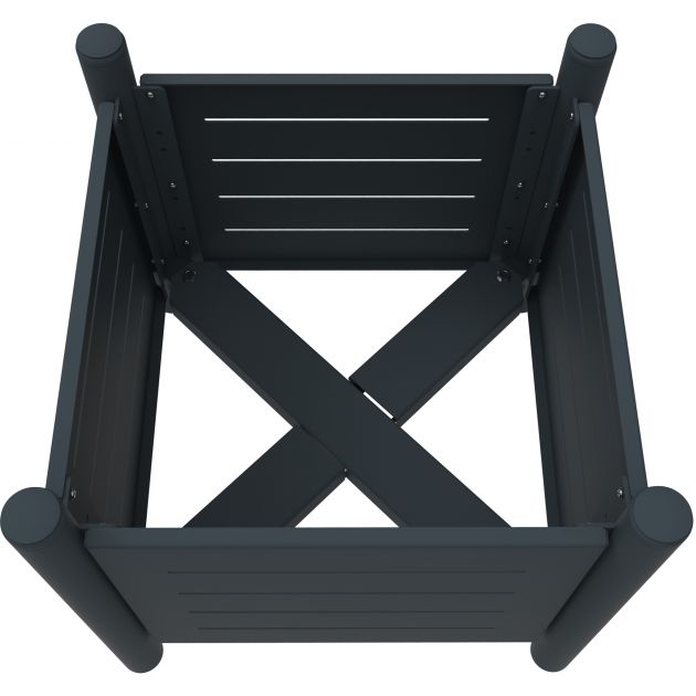 Jardinière extérieur 75L avec bac en métal Vibrato