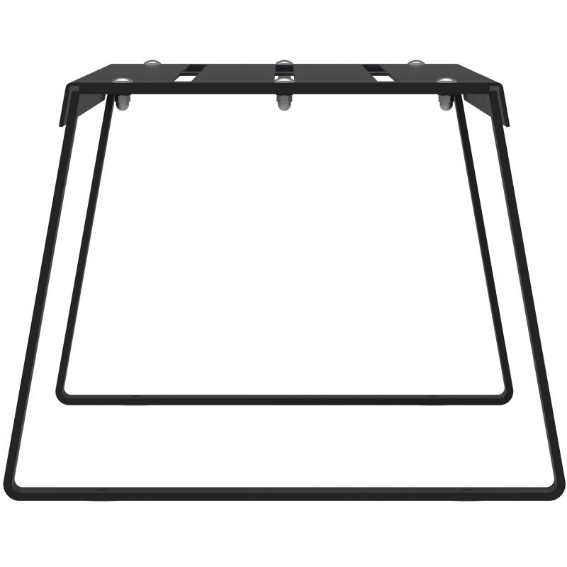 Banquette publique en métal gris magnese à fixer Ballade