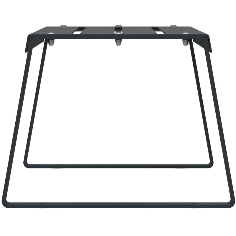 Banc urbain en métal gris anthracite à fixer Ballade