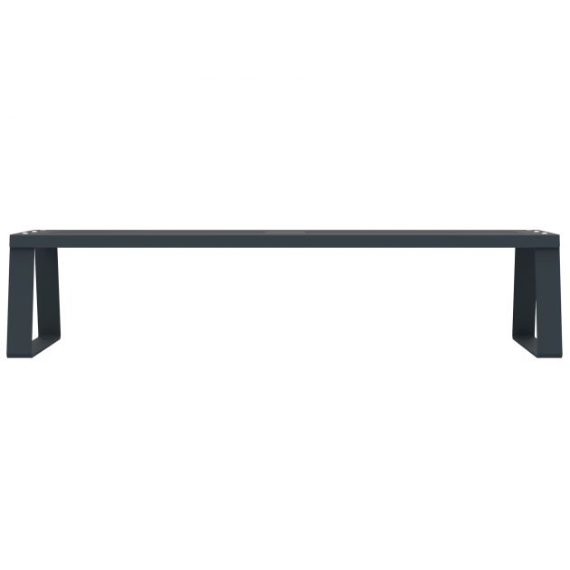 Banquette publique en métal gris anthracite à fixer Ballade