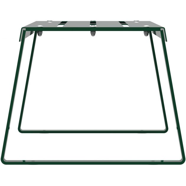 Banc publique vert en métal à fixer Ballade