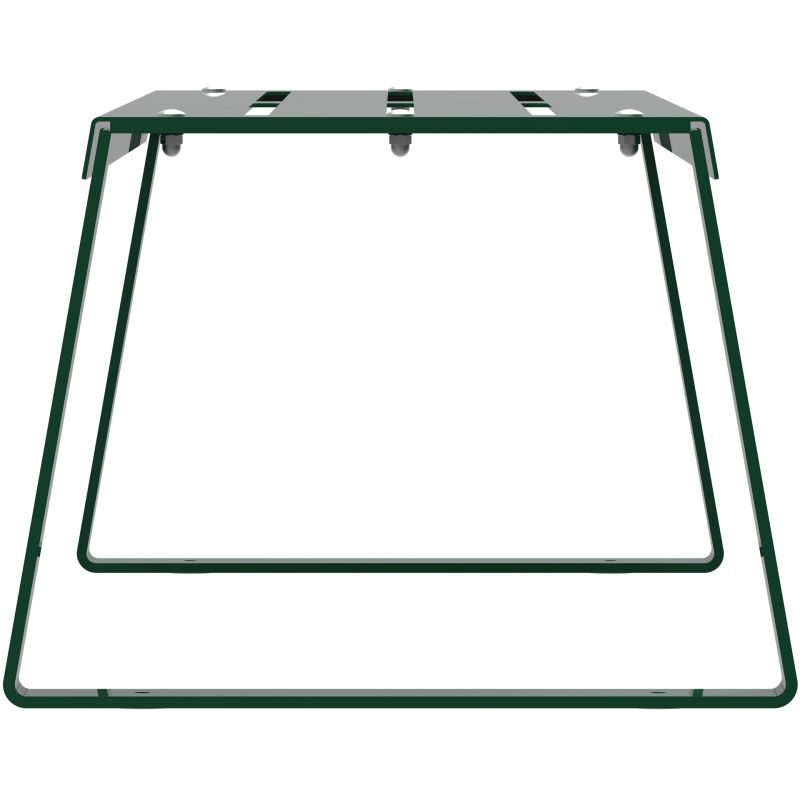 Banc publique vert en métal à fixer Ballade