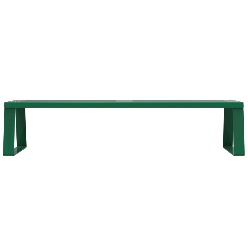 Banc urbain en métal vert à fixer Ballade