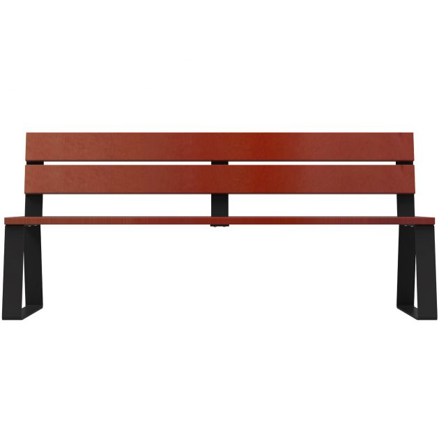Banc public bois et acier à fixer Ballade