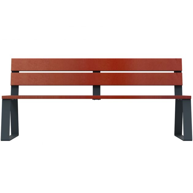 Banc public bois et acier à fixer Ballade